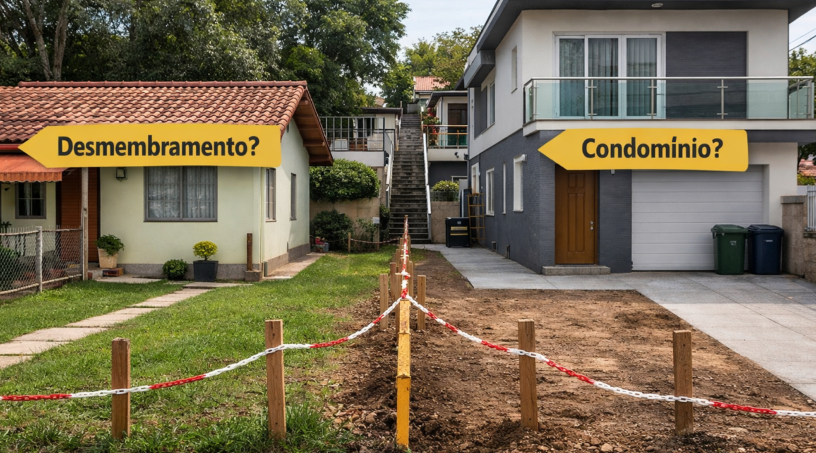condomínio ou desmembramento
